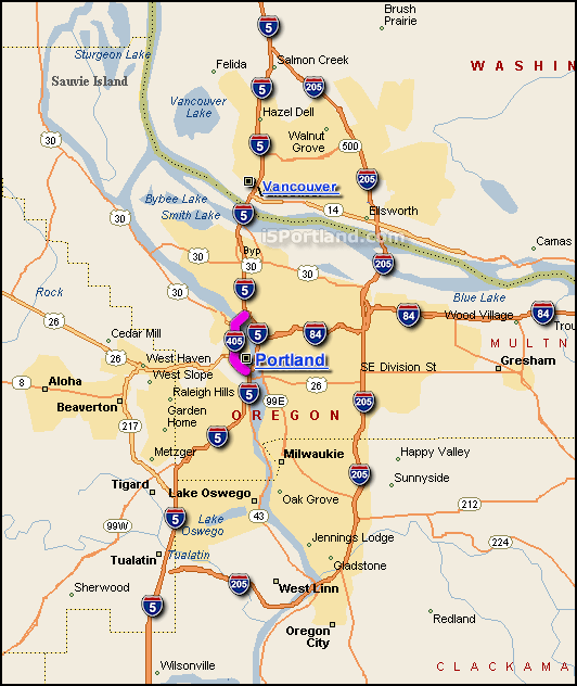 i-405 Portland Map
